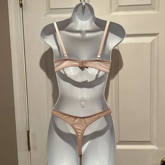 Maidenform Light Tan Underwire Bra and Thong Pantie Set - Picture 5 of 8